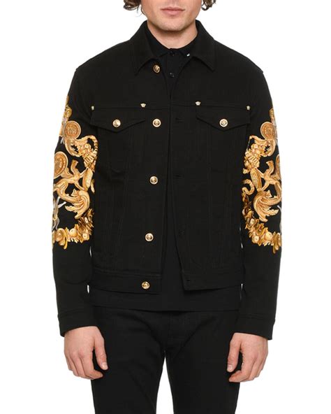 versace mens suit jacket|Versace denim jacket.